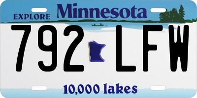 MN license plate 792LFW