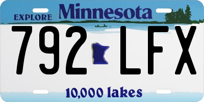 MN license plate 792LFX