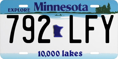 MN license plate 792LFY