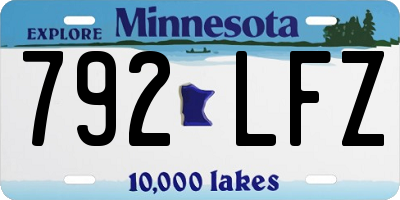 MN license plate 792LFZ
