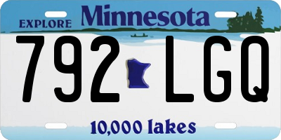 MN license plate 792LGQ