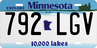 MN license plate 792LGV