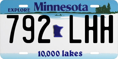 MN license plate 792LHH