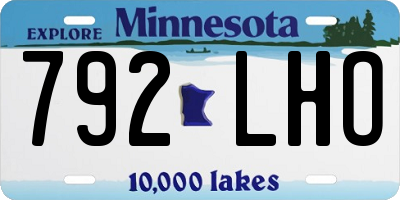 MN license plate 792LHO