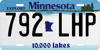 MN license plate 792LHP