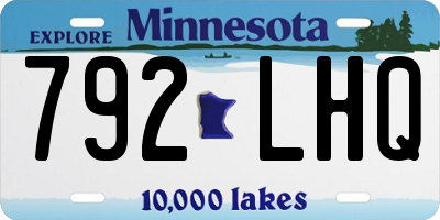 MN license plate 792LHQ