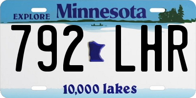 MN license plate 792LHR