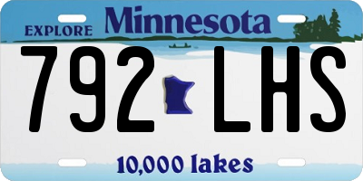 MN license plate 792LHS