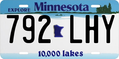 MN license plate 792LHY
