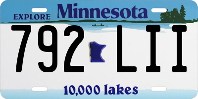 MN license plate 792LII