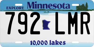 MN license plate 792LMR