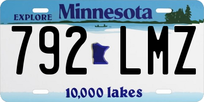 MN license plate 792LMZ