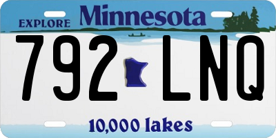 MN license plate 792LNQ