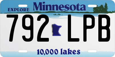 MN license plate 792LPB