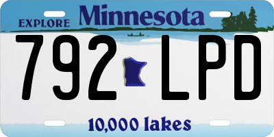 MN license plate 792LPD