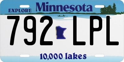 MN license plate 792LPL