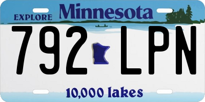MN license plate 792LPN