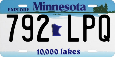 MN license plate 792LPQ