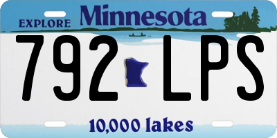 MN license plate 792LPS