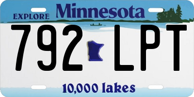 MN license plate 792LPT