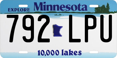 MN license plate 792LPU