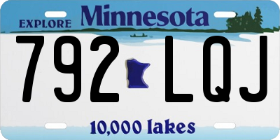 MN license plate 792LQJ