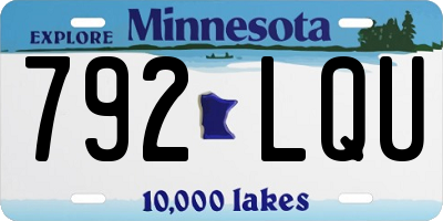 MN license plate 792LQU