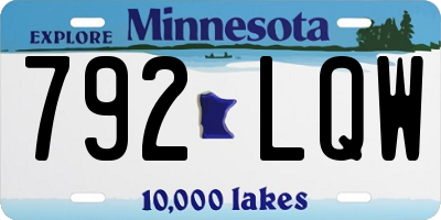 MN license plate 792LQW