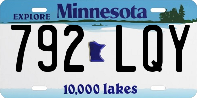 MN license plate 792LQY