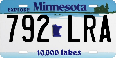 MN license plate 792LRA