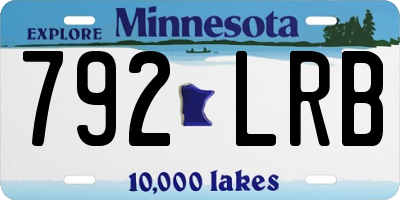 MN license plate 792LRB