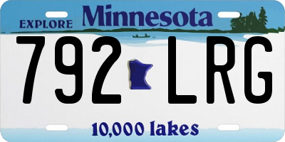 MN license plate 792LRG
