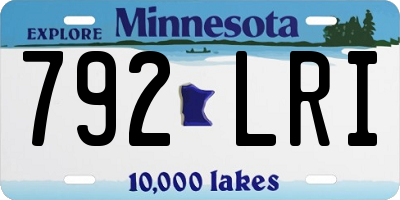 MN license plate 792LRI