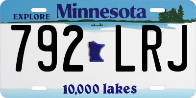 MN license plate 792LRJ