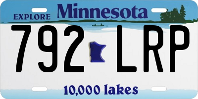 MN license plate 792LRP