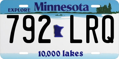 MN license plate 792LRQ
