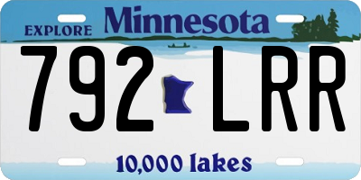 MN license plate 792LRR