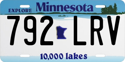 MN license plate 792LRV