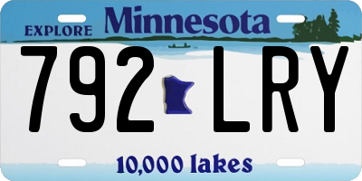 MN license plate 792LRY