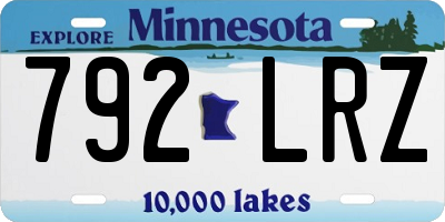 MN license plate 792LRZ