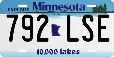 MN license plate 792LSE