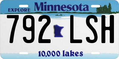 MN license plate 792LSH