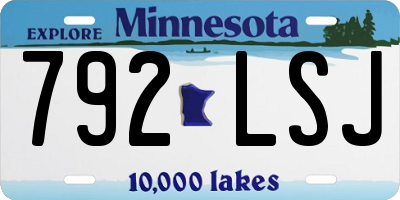 MN license plate 792LSJ