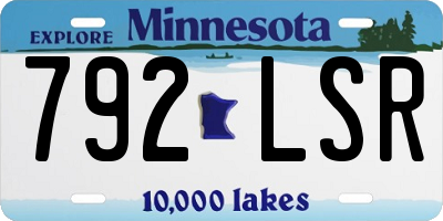 MN license plate 792LSR