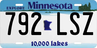 MN license plate 792LSZ