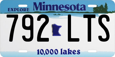 MN license plate 792LTS