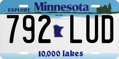 MN license plate 792LUD