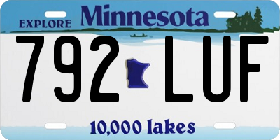 MN license plate 792LUF