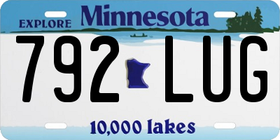 MN license plate 792LUG
