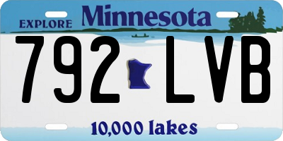 MN license plate 792LVB
